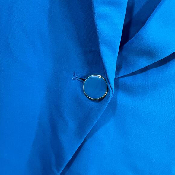 GRAVER Susan Graver LK Fusion 3/4 S1v Cutaway Hem Blazer Cabana Blue X-Large - Picture 8 of 11